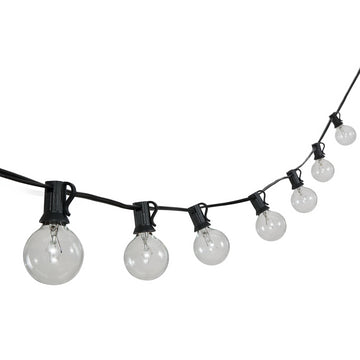 Indoor/Outdoor 25 ft. Contemporary Rustic Incandescent G40 Bistro Globe Bulb String Lights
